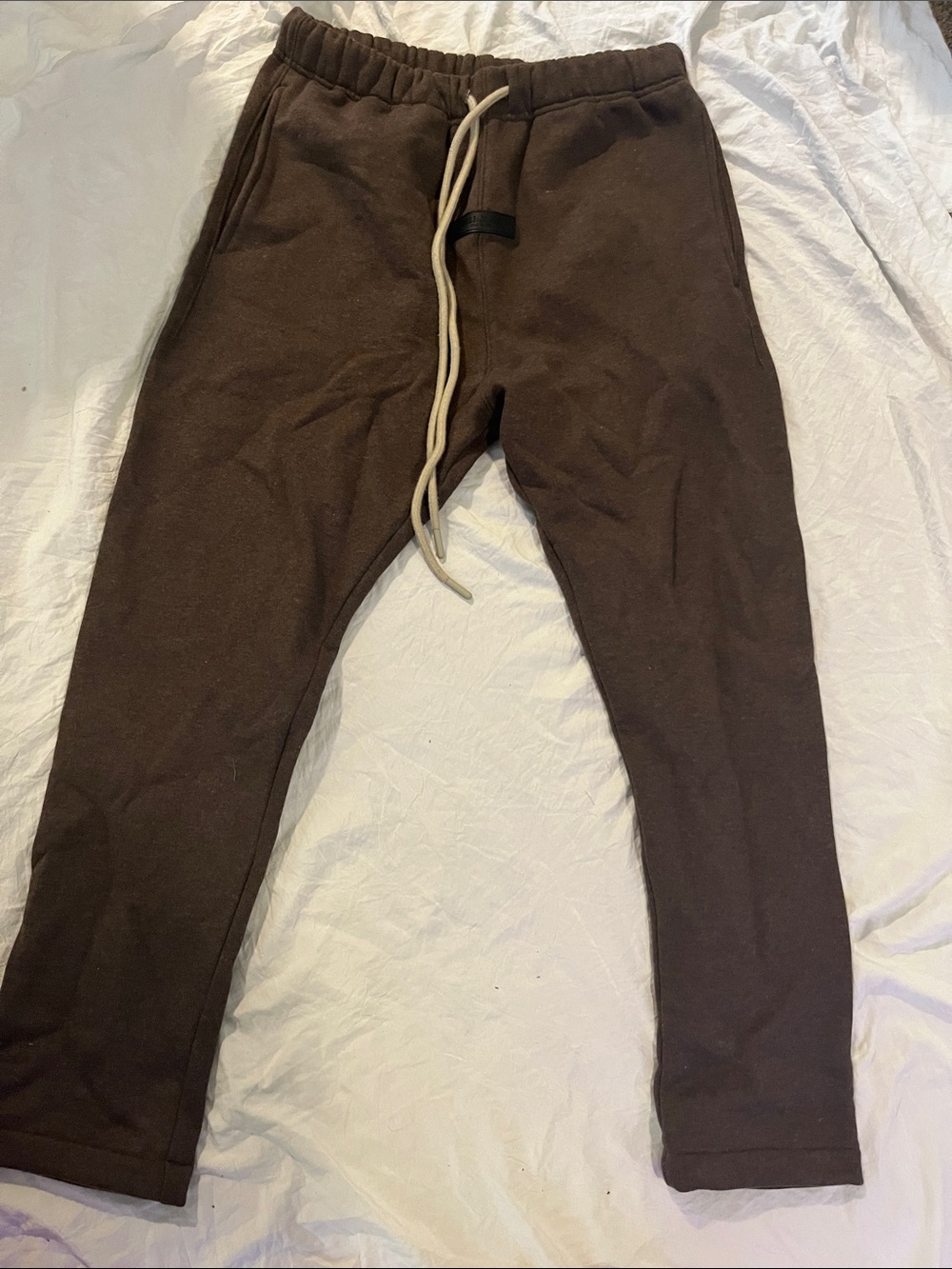 Essentials Brown Men's Jogger Sweatpants with Drawstring